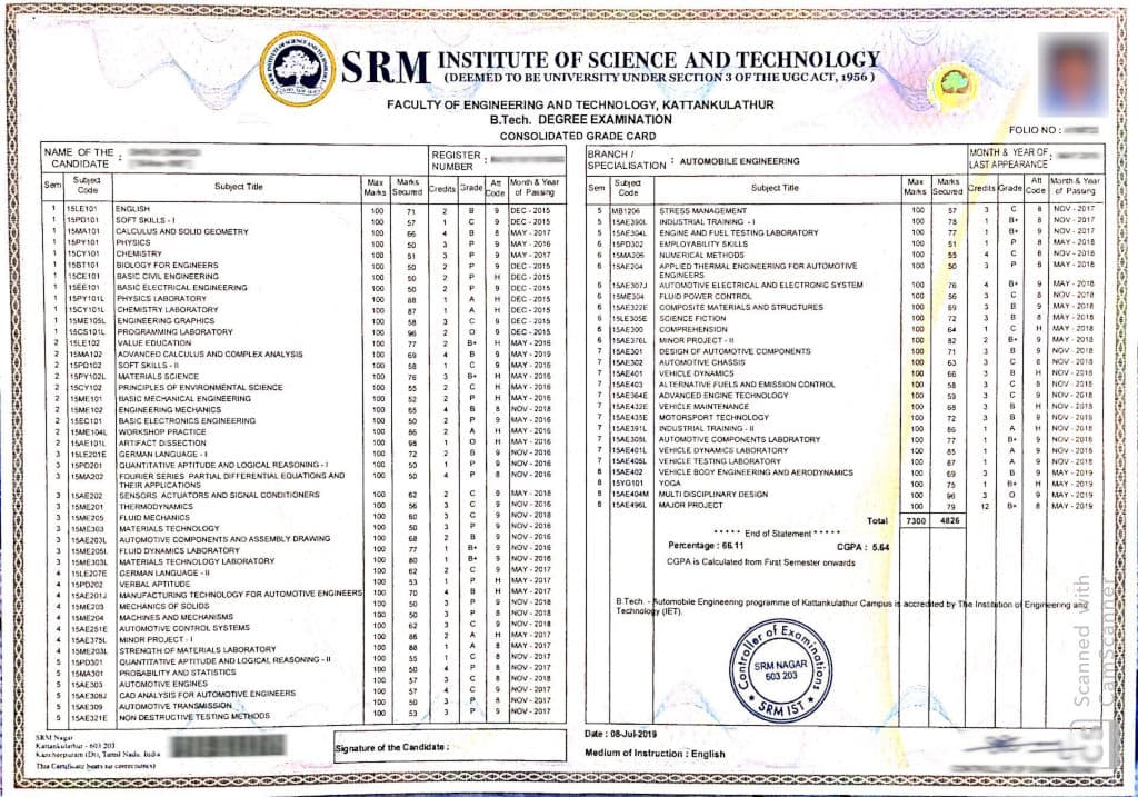 Wrong Report Card Still Not Corrected by the Academic Committee